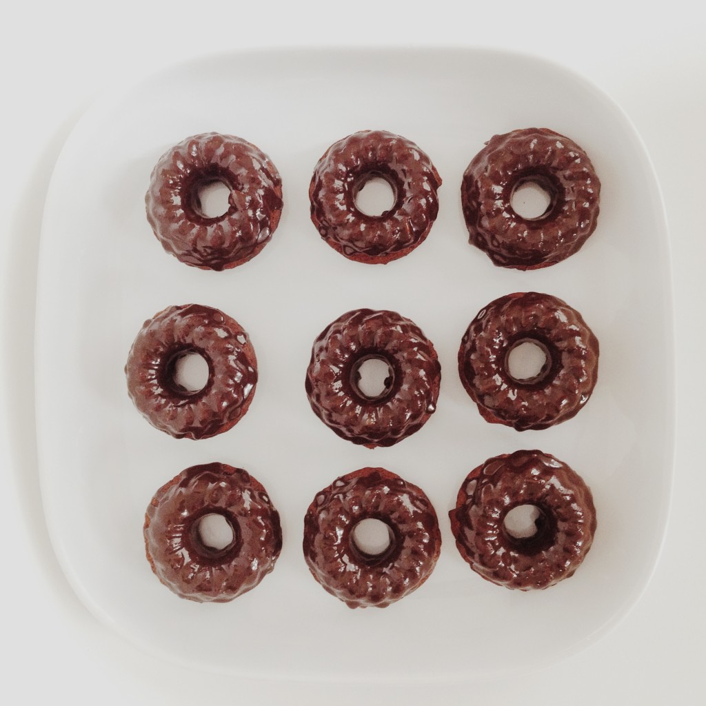 Guilt-free mini chocolate doughnuts